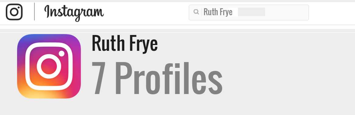 Ruth Frye instagram account