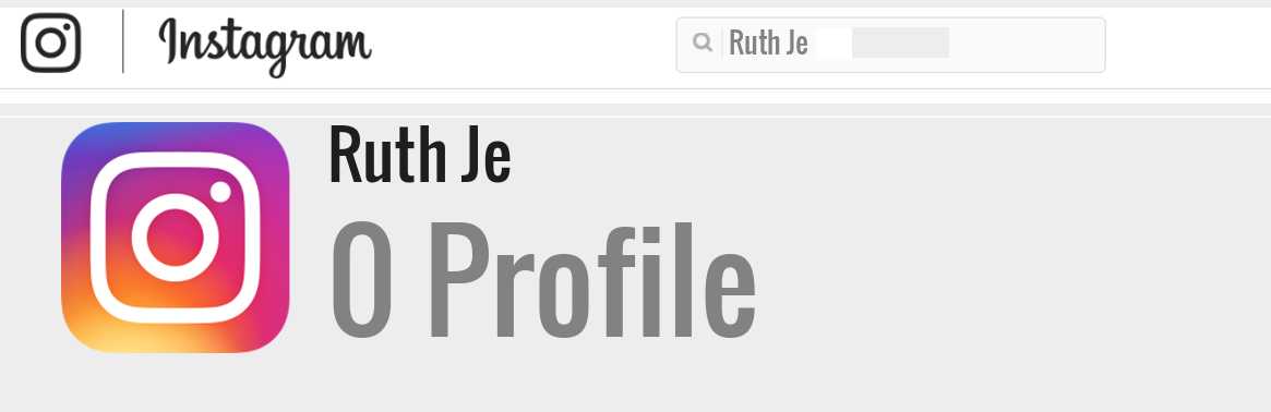 Ruth Je instagram account
