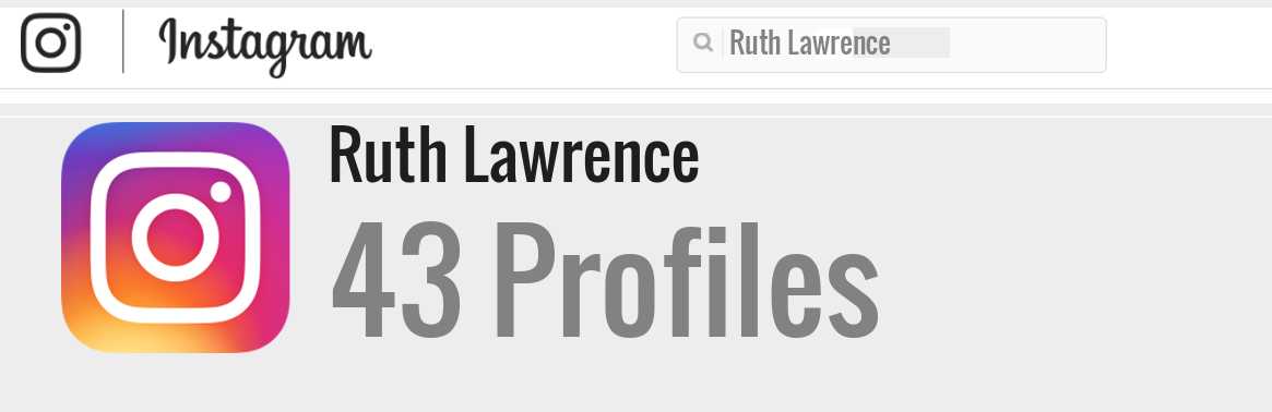 Ruth Lawrence instagram account