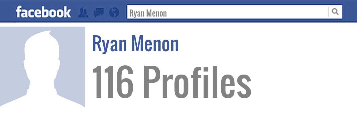 Ryan Menon facebook profiles