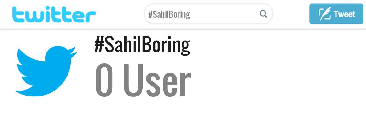 Sahil Boring twitter account