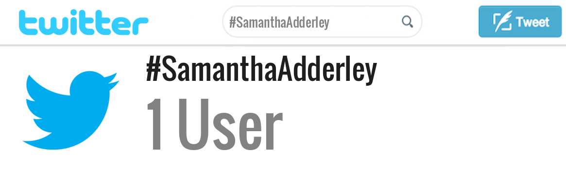 Samantha Adderley twitter account
