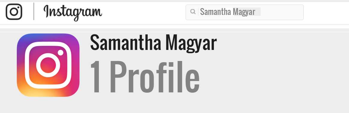 Samantha Magyar instagram account
