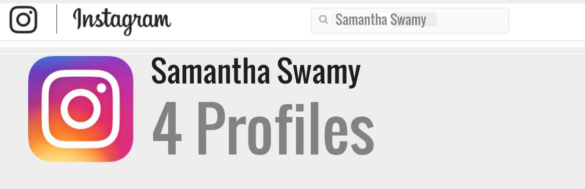 Samantha Swamy instagram account