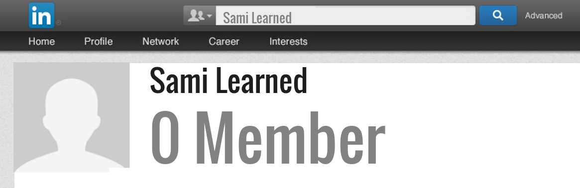 Sami Learned linkedin profile