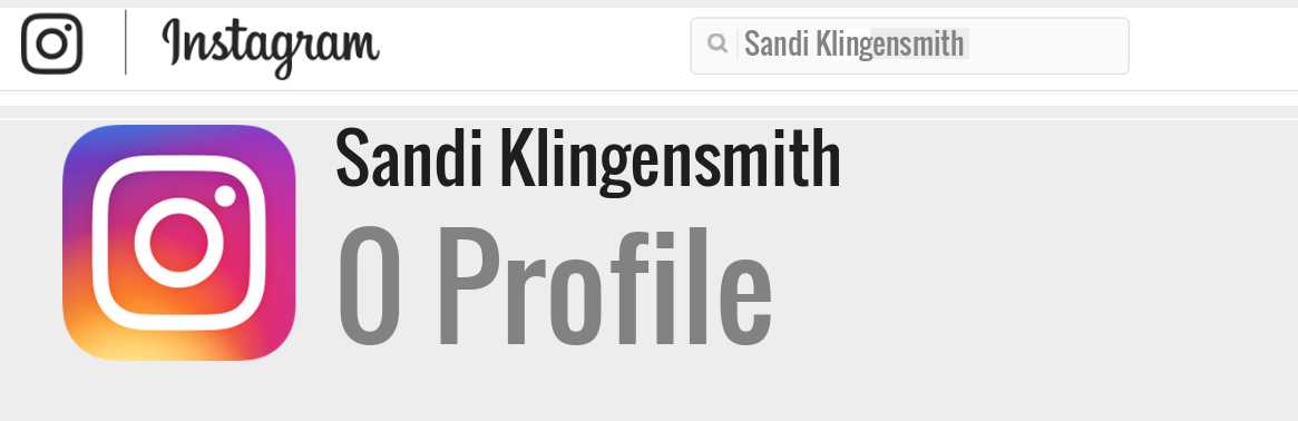 Sandi Klingensmith instagram account