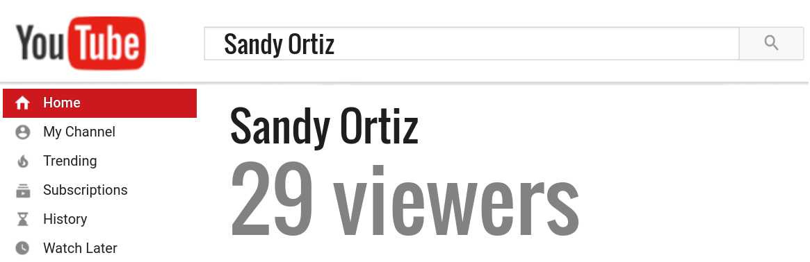 Sandy Ortiz youtube subscribers