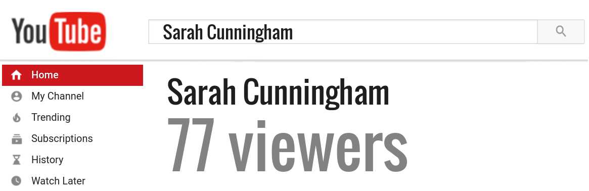 Sarah Cunningham youtube subscribers