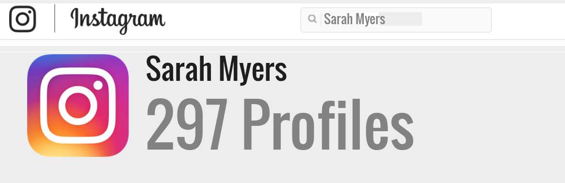 Sarah Myers instagram account