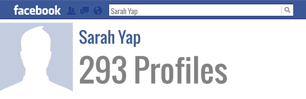 Sarah Yap facebook profiles