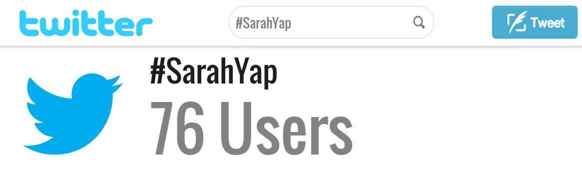 Sarah Yap twitter account