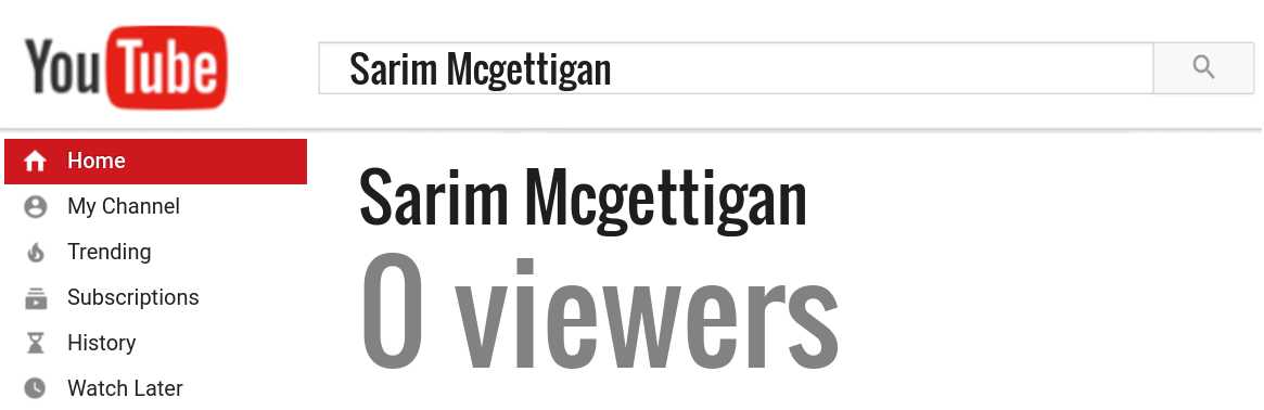 Sarim Mcgettigan youtube subscribers