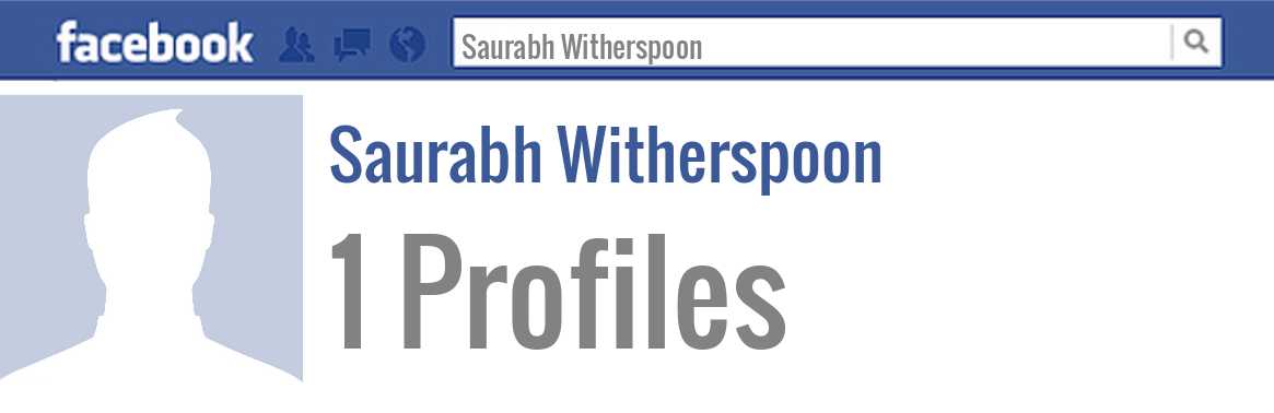 Saurabh Witherspoon facebook profiles