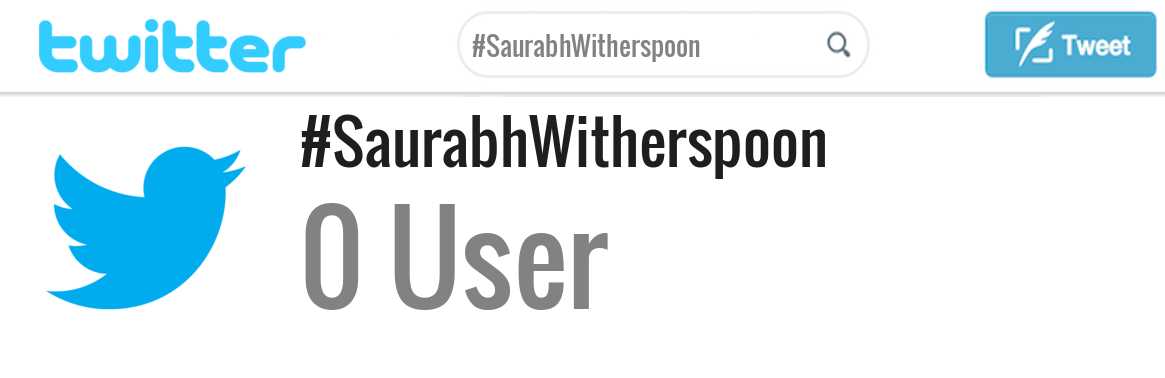 Saurabh Witherspoon twitter account