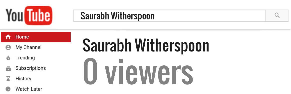 Saurabh Witherspoon youtube subscribers