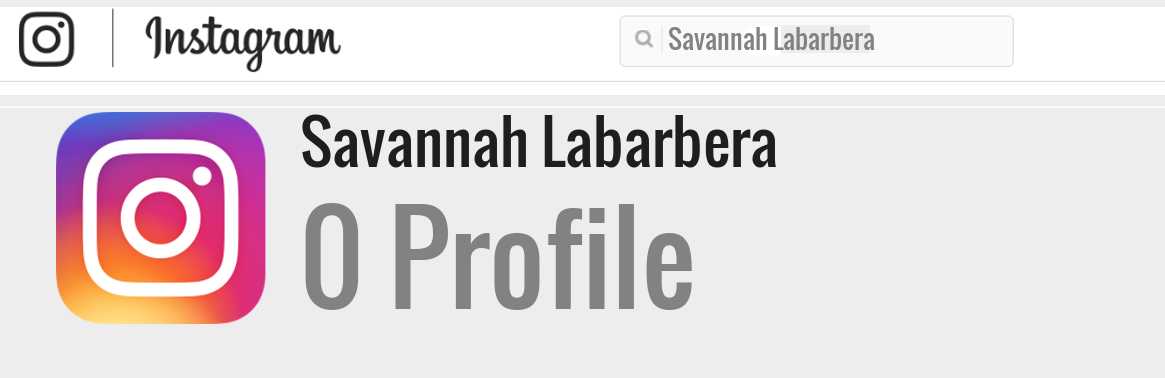 Savannah Labarbera instagram account