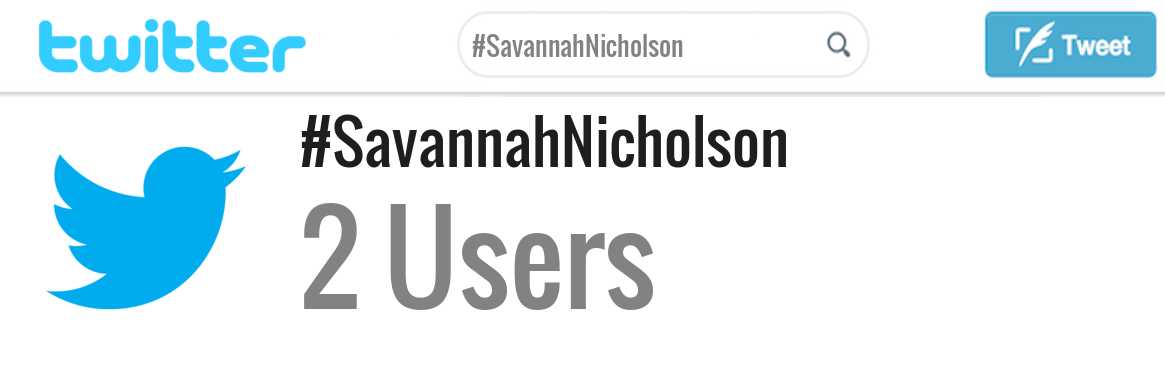 Savannah Nicholson twitter account