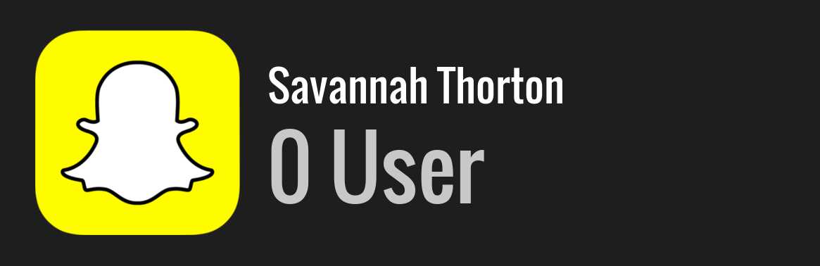 Savannah Thorton snapchat