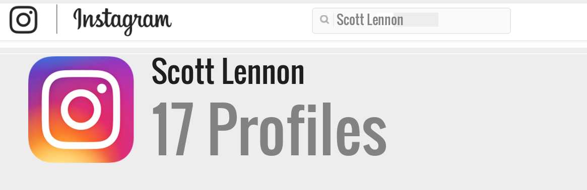 Scott Lennon instagram account