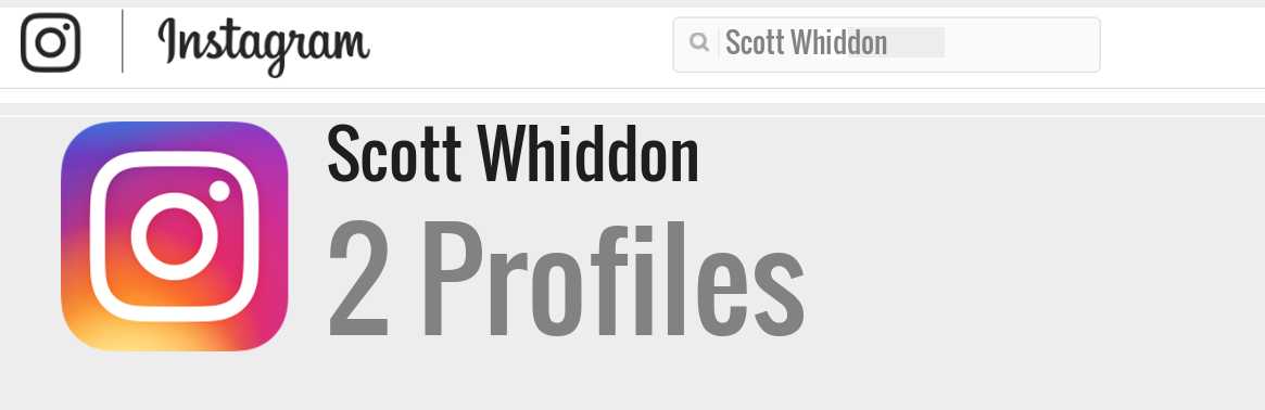 Scott Whiddon instagram account