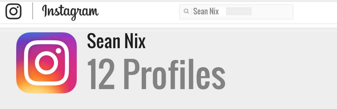 Sean Nix instagram account
