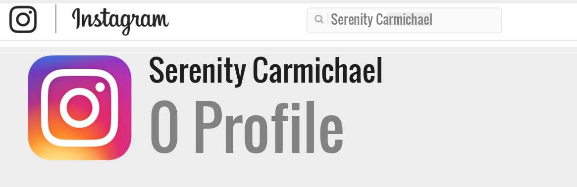 Serenity Carmichael instagram account