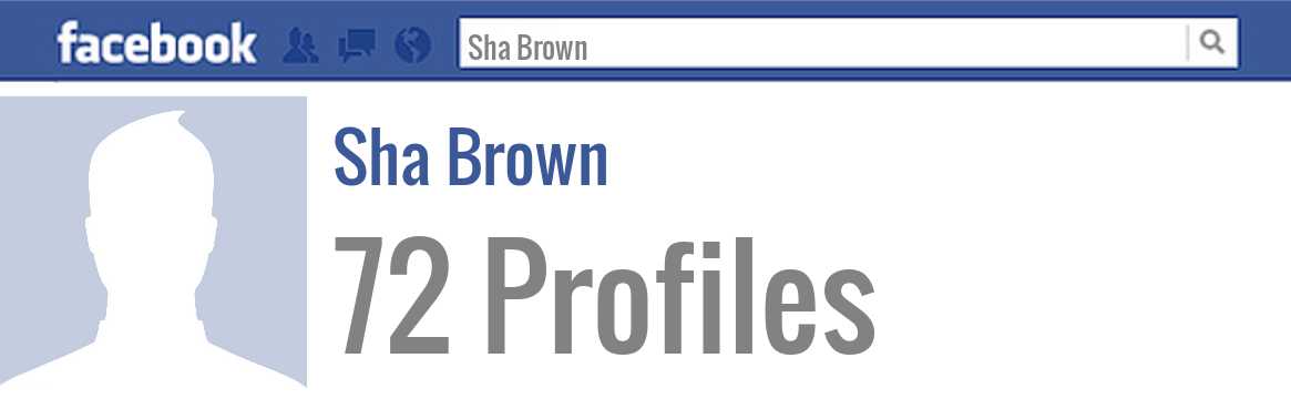 Sha Brown facebook profiles