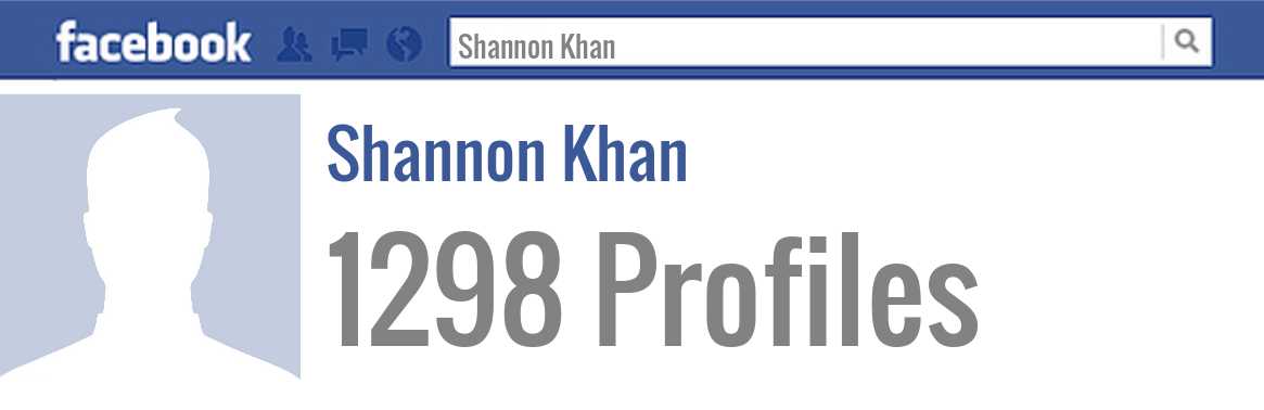 Shannon Khan facebook profiles