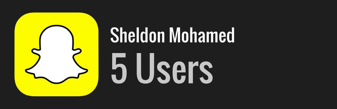 Sheldon Mohamed snapchat