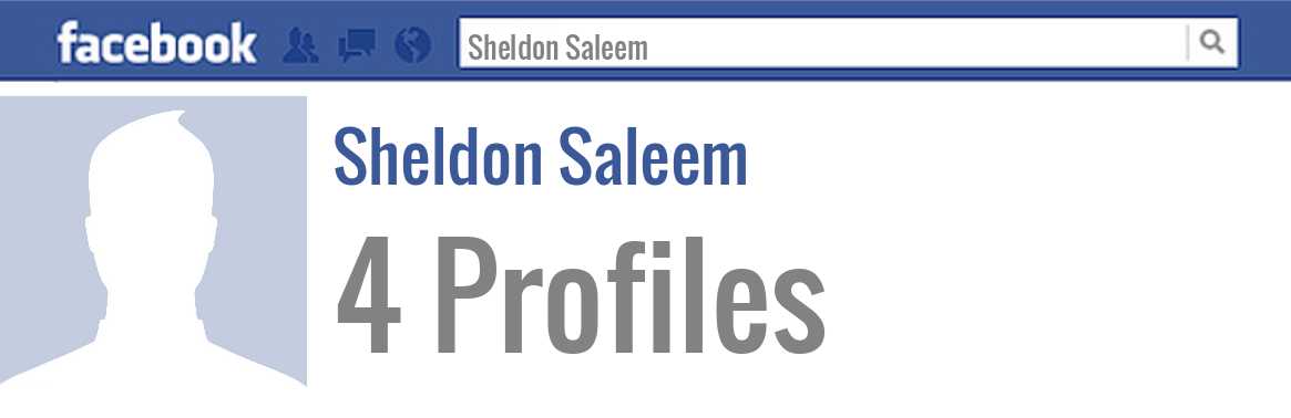 Sheldon Saleem facebook profiles