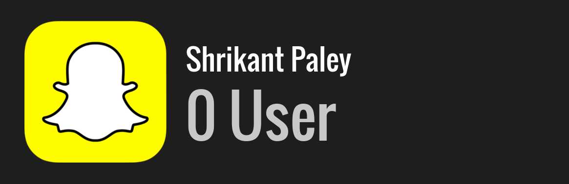 Shrikant Paley snapchat
