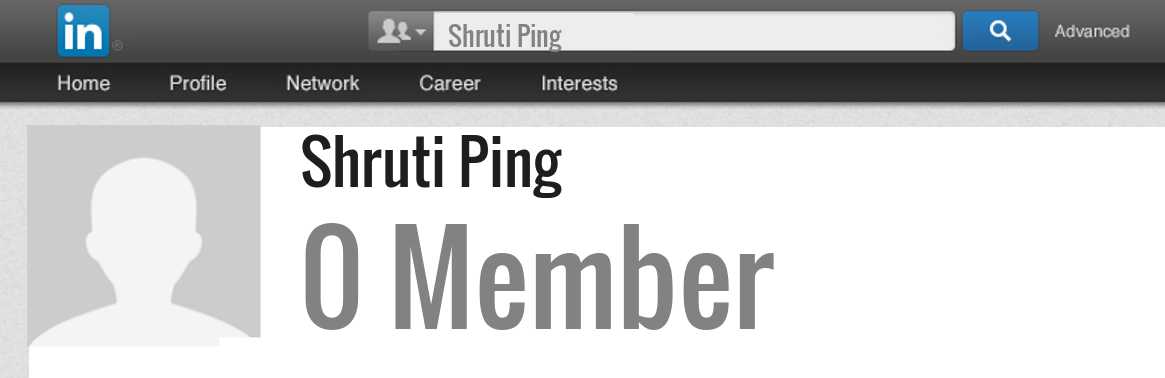 Shruti Ping linkedin profile