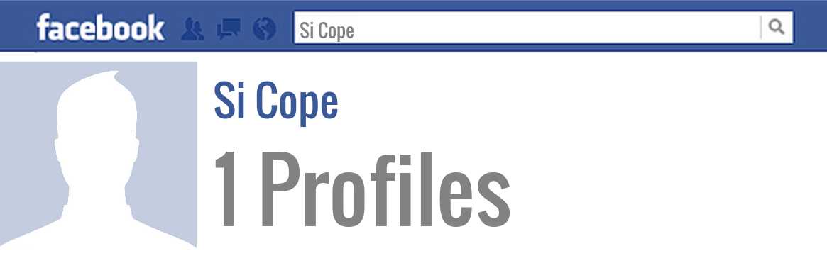 Si Cope facebook profiles
