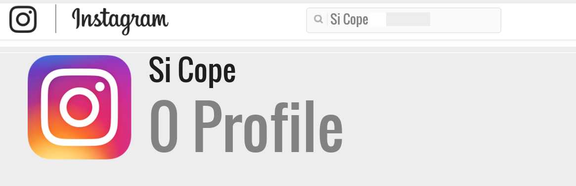 Si Cope instagram account