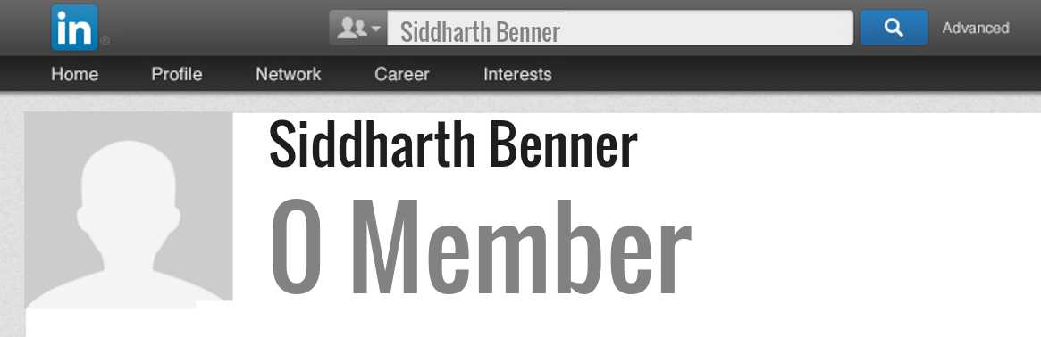 Siddharth Benner linkedin profile