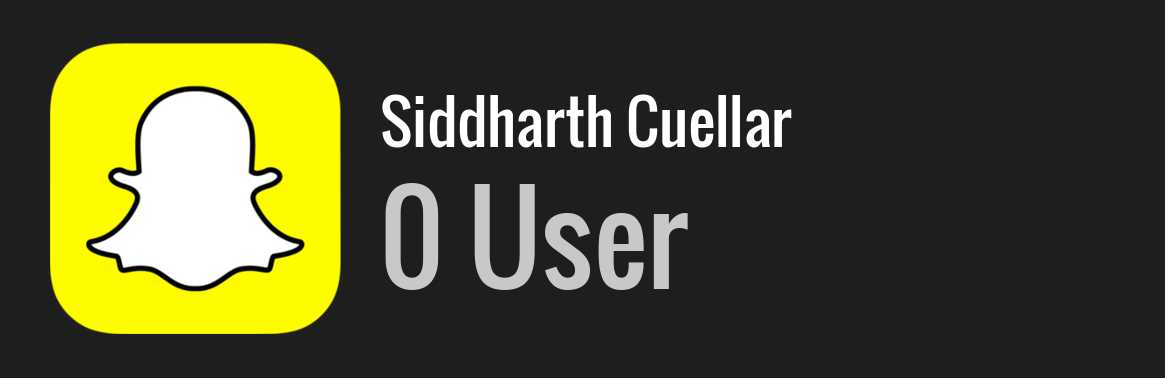 Siddharth Cuellar snapchat