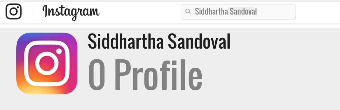 Siddhartha Sandoval instagram account