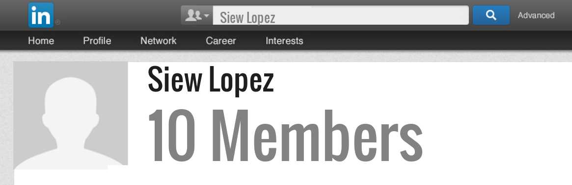 Siew Lopez linkedin profile