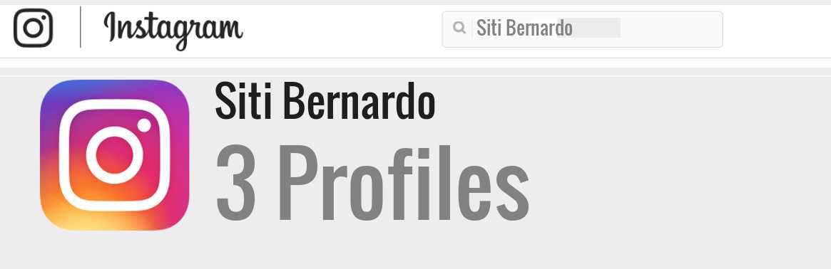 Siti Bernardo instagram account