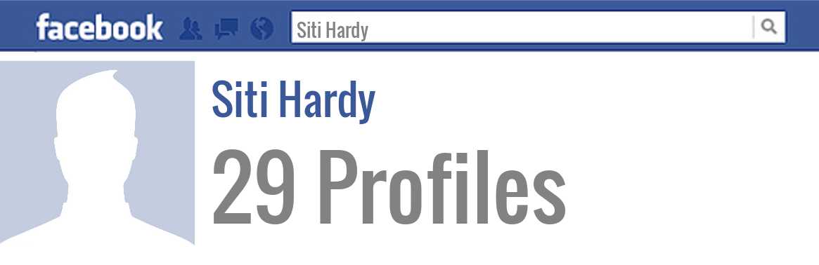 Siti Hardy facebook profiles