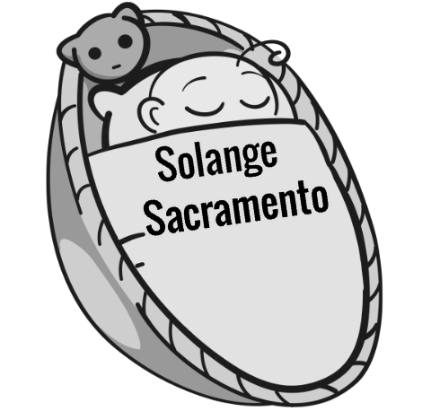 Solange Sacramento sleeping baby