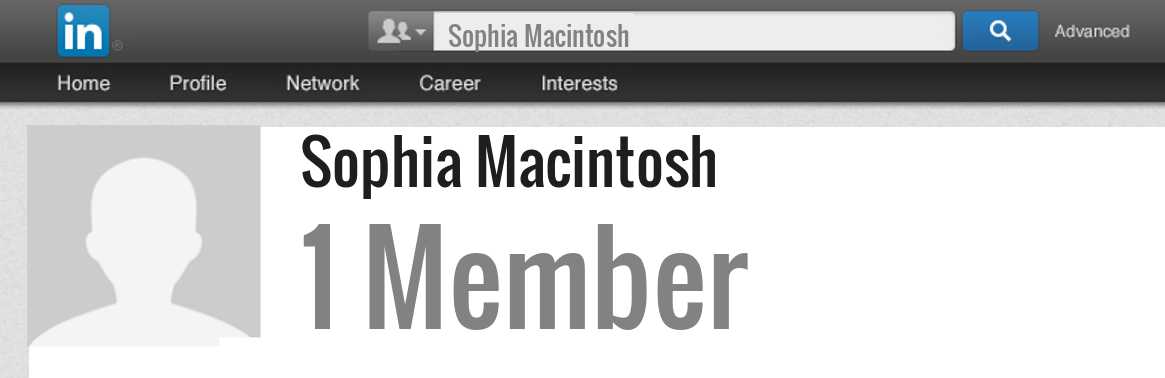 Sophia Macintosh linkedin profile