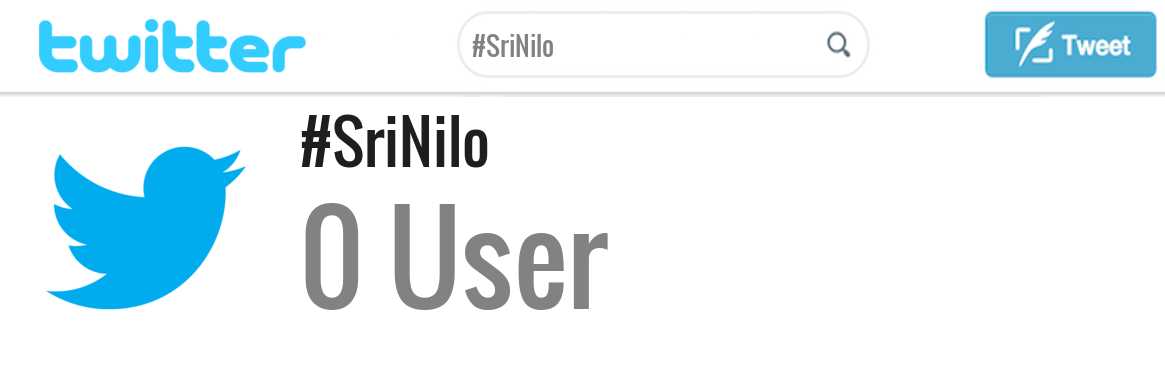 Sri Nilo twitter account