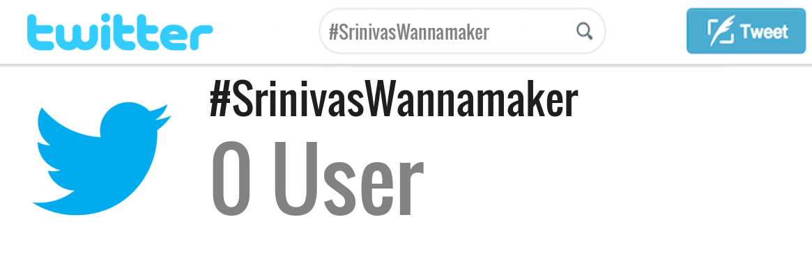 Srinivas Wannamaker twitter account