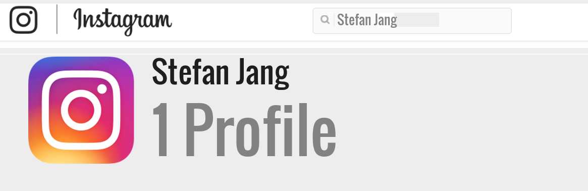 Stefan Jang instagram account