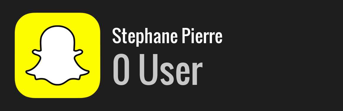 Stephane Pierre snapchat