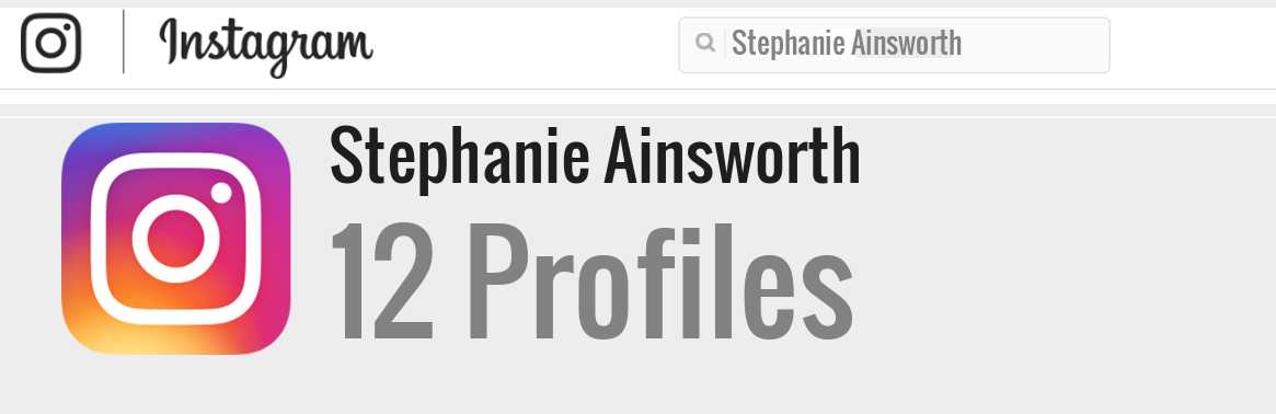 Stephanie Ainsworth instagram account