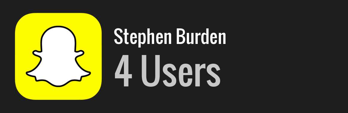 Stephen Burden snapchat