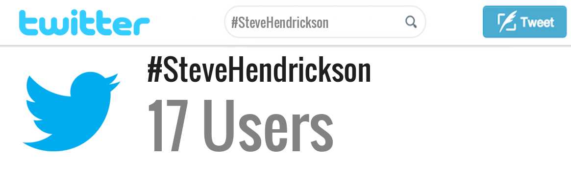 Steve Hendrickson twitter account