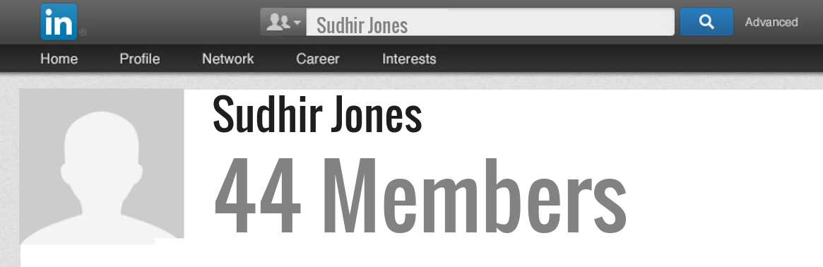 Sudhir Jones linkedin profile
